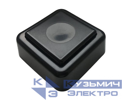 Кнопка звонка (выключатель для бытовых электрич. звонков) МОНОМАХ ВЗ1-01 черн./черн.