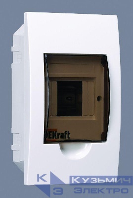 Корпус встраиваемый ЩРВ-П-4 22х13х9 4мод. IP41 пластик. DEKraft 31001DEK
