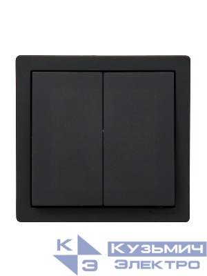 Выключатель 2-кл. ОП LETO черн. бархат LEZARD 752-4200-101
