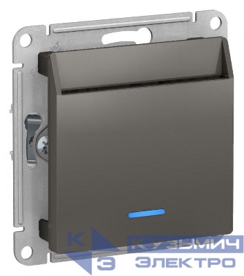 Выключатель карточный СП AtlasDesign 10А IP20 без задержки времени механизм сталь SE ATN000967