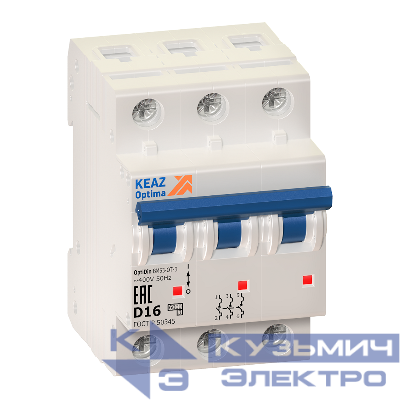 Ограничитель тока 3п D 16А OptiDin BM63-OT УХЛ3 КЭАЗ 219962