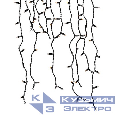 Гирлянда светодиодная "Бахрома" 2х1м 120LED желт. IP65 уличная ERAPS-BZ2 Эра Б0060546