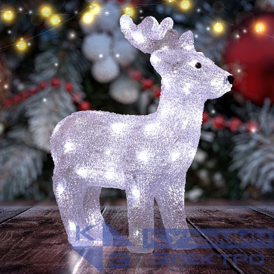 Фигура акриловая "Олень" ENIOF - 15 50 LED 10 мерцающих LED 31х13х37см IP20 Эра Б0051953