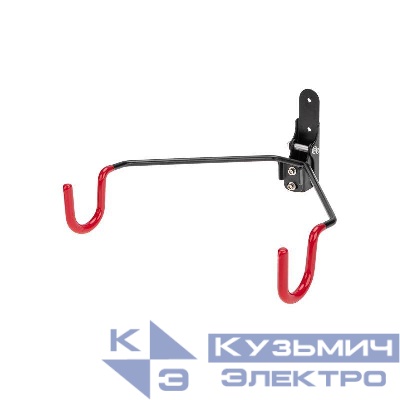 Кронштейн для велосипеда В-4 настенный складной с поворотом по горизонтали до 30град. ПВХ-покрытие на крючке крепление за раму Rexant 38-0604