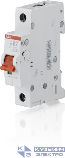 Рубильник 1п SD201/40 рычаг красн. ABB 2CDD281101R0040
