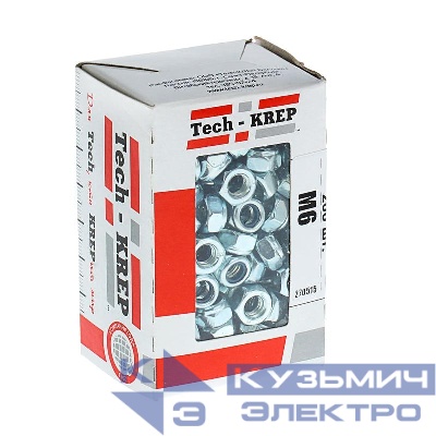 Гайка самоконтрящаяся М6 DIN 985 оцинк. (уп.200шт) Tech-Krep/Zitar 105253
