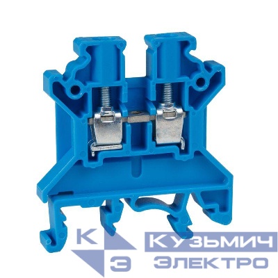 Клемма проходная винтовая OptiClip CTS-2.5-I-BU-24A-(0.2-2.5) син. КЭАЗ 289772