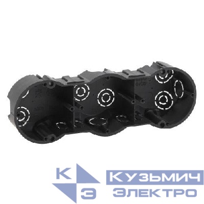Коробка установочная КУТ 3-х местная 212х70х45мм для твердых стен саморез. IP20 Эра Б0047214