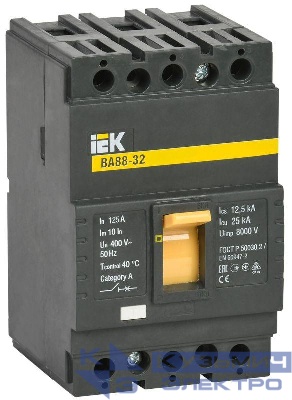 Выключатель автоматический 3п 125А 25кА ВА 88-32 KARAT IEK SVA10-3-0125