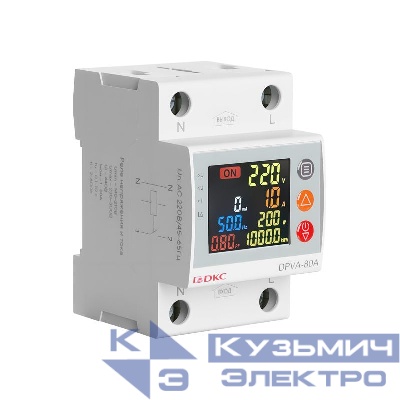 Реле напряжения с контролем тока 40А DKC DPVA-40A