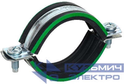 Скоба двухкомпонентная с резин. уплотн. d25-28мм метал. ELASTA IEK ET-MP40D-SK-025-02-130