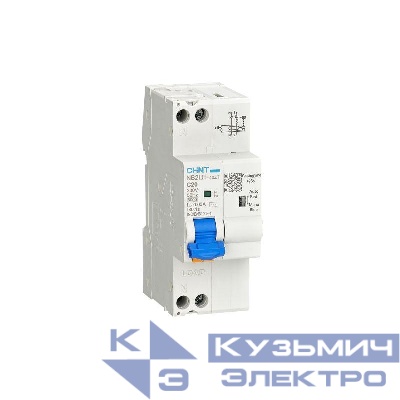 Выключатель автоматический дифференциального тока 2п (1P+N) C 25А 30мА тип AC 6кА АВДТ NB2LE-40ZT электронный (R) CHINT 448132