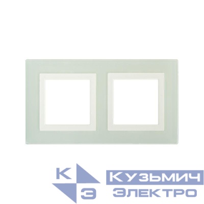 Рамка 2-м 4мод. Avanti натуральн. стекло свет. зел. DKC 4406824