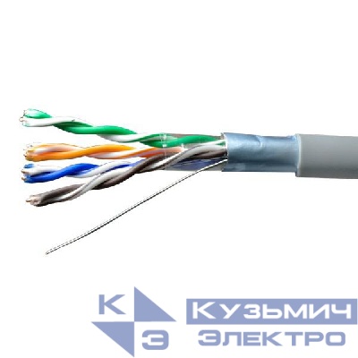 Кабель витая пара F/UTP кат.5E 4х2х24AWG solid Cu LSZH нг(А)-HF In. Standard (м) SUPRLAN 01-1023-1