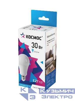 Лампа светодиодная А70 30Вт 4500К Е27 174-265В КОСМОС LkecLED30wA70E2745
