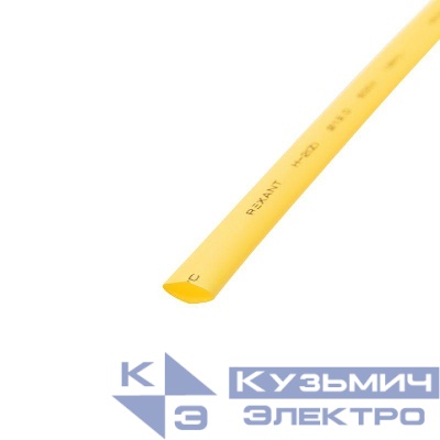 Трубка термоусадочная ТУТ нг 12.0/6.0 желт. 1м REXANT 21-2002