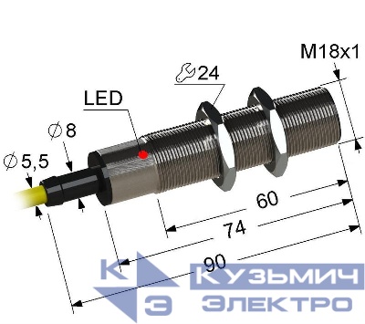 Выключатель бесконтактный PS2-18M90-5B84-Z (ВБ2.18М.90.5.8.4.Z) МЕГА-К A8010-80087064