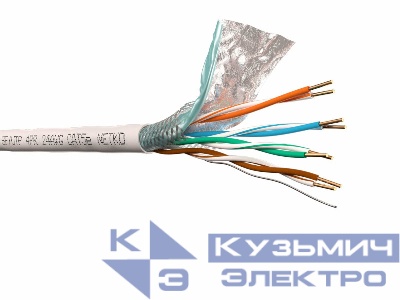 Кабель SF/UTP4 cat.5e, 4 пары 24 AWG BC, одножильный, экранированный + оплетка, 305м, FLUKE TEST, NETKO Expert СКС