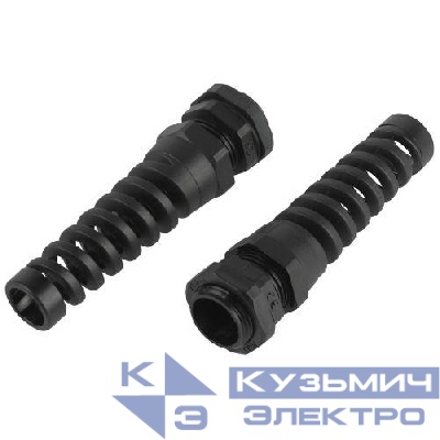 Ввод кабельный (сальник) PGR 13.5 d6-12мм (d отверст. 20.5мм) IP54 с гибким отводом (уп.10шт) Эра Б0065201