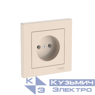 Розетка AtlasDesign 16А без заземл. быстрозажим. клем. в сборе беж. SE ATN000240S