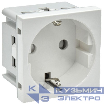 Розетка PRIMER с заземл. защ. шторки винт. зажим РКС-20-30-П-К бел. IEK PR-KK40D-RSZH-2-2-K01