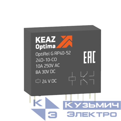 Реле промежуточное OptiRel G RP40-52-48D-10-CO КЭАЗ 281028