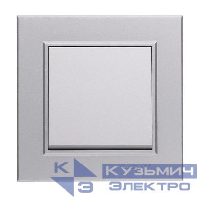Выключатель 1-кл. СП Karea 10А IP20 сереб. Makel 56065001