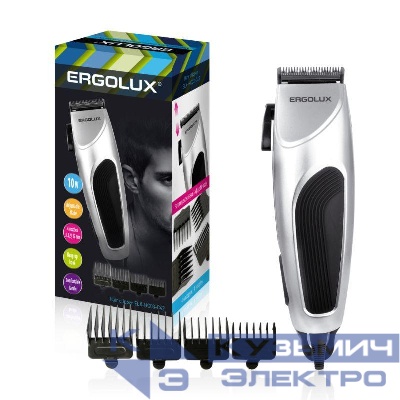 Машинка для стрижки волос ELX-HC03-C42 10Вт 220-240В серебр. Ergolux 13960