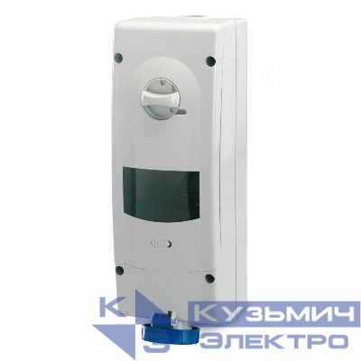 Розетка наружн. уст. 16А 230В 2P+E с мех. блокировкой и DIN-рейкой на 6мод. IP67 DKC DIS5681683