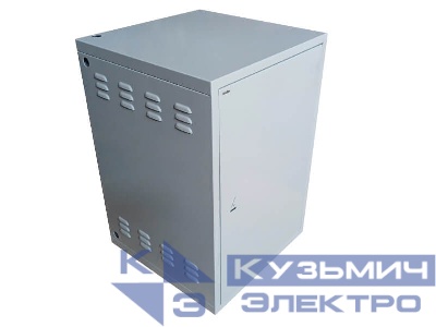 Антивандальный Шкаф 18U распашной, (600x600x877мм) 19" направляющие, передняя дверь металл, замок, серый Netko