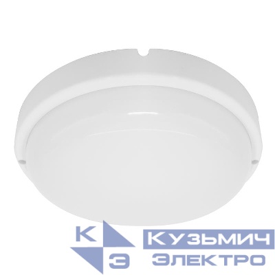 Светильник светодиодный AL3015 12Вт 6500К IP65 960лм 140х35мм стац. с датчиком освещенности пылевлагозащ. корпус пластик. бел. FERON 51657