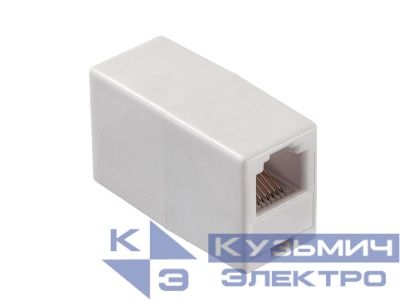 Соединительный модуль RJ12(6p6c) на RJ12 / белый, Netko