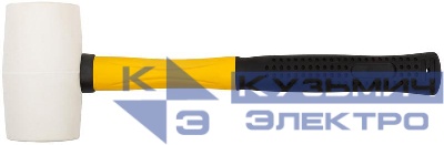 Киянка 50мм 340г фибергласовая ручка резинов. бел. FIT 45502