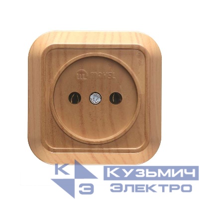 Розетка 1-м ОП 16А IP20 квадрат. без заземл. дуб Makel 45302