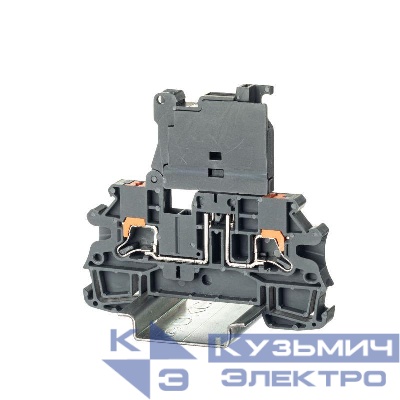 Клемма для предохранителя зажим push-in 2 точки подключения 4кв.мм сер. DKC IPR-4-HESI