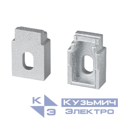 Заглушка WALL-FANTOM-BENT-W10-SIDE с отверстием пластик (комплект) Arlight 043883