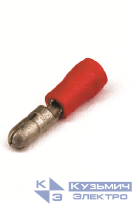 Наконечник цилинд. "вилка" 0.25-1.5кв.мм отв. d4 кр. (уп.100шт) DKC 2A96P