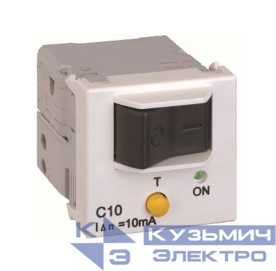 Выключатель автоматический дифференциального тока 10А K45 45х45мм термомагнит. графит Simon Connect K107A-14