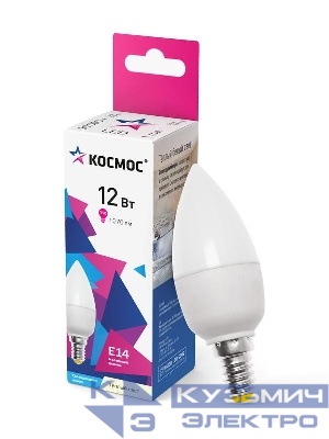 Лампа светодиодная CN 12Вт 3000К E14 1070лм 174-265В КОСМОС LkecLED12wCNE1430