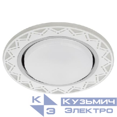 Светильник светодиодный точечный DK LD27 WH/WH GX53 декор со светодиод. подсветкой бел./бел. ЭРА Б0037388