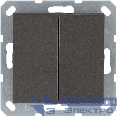 Кнопка 2-кл. 10А IP20 с переключающим контактом механизм мокко Jasmart G3020Z