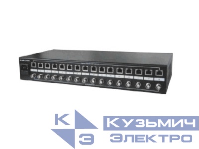 UTP116PV-SV36 Пассивный видео приемник и  узловой сервер мощностью 36В 320Вт, 16 - канальный, увел. мощность РАСПРОДАЖА