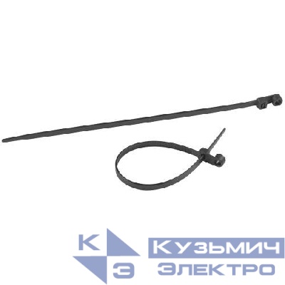 Хомут кабельный 3.6х150 под винт черн. NO-224-589 (уп.100шт) Эра Б0066047