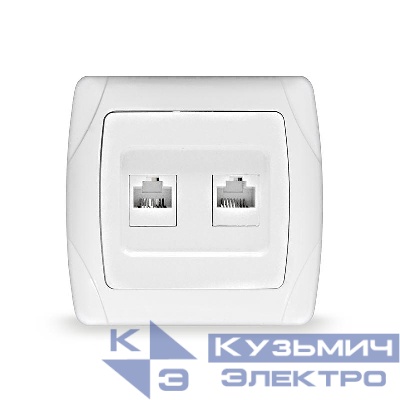 Розетка компьютерная 2-м Маргарита бел. UNIVersal 1083