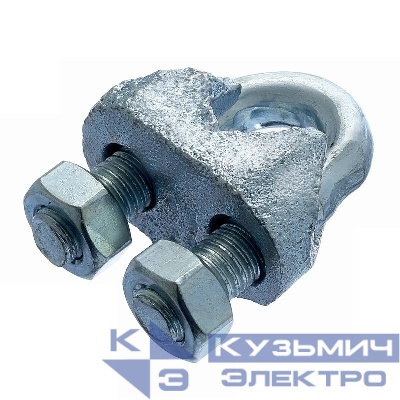 Зажим троса 8мм DIN 741 перфорир. подвес (уп.2шт) СТРОЙМЕТИЗ UTORM4010042