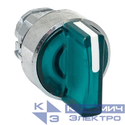 Механизм переключателя исполнительный XB4 IP65 на 3 положения возвратный без фиксации с подсветкой с короткой ручкой зел. EKF XB4BD3L-G-65
