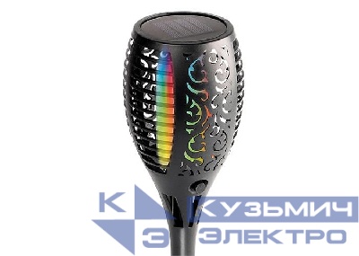 Светильник светодиодный SLR-S11-RGB садовый эффект факела 33LED 58см IP44 (3 варианта установки) солнечная батарея ФАZА 5040823