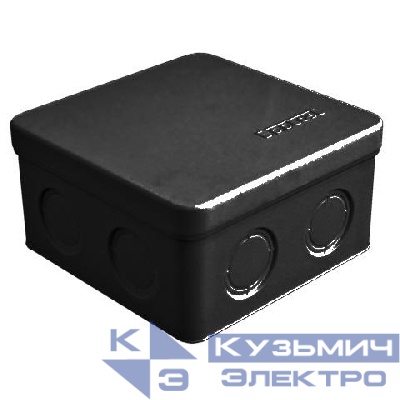 Коробка распределительная ОП 105х105х56мм IP54 7 выходов без гермовводов крышка защелкивающаяся материал - полипропилен черн. Epplast 105035