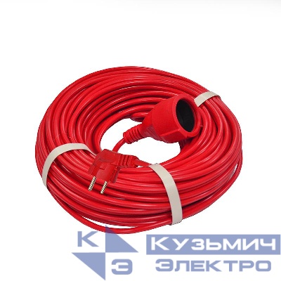 Удлинитель-шнур 1х40м с заземл. 10А IP20 2.2кВт ПВС 3х1 DOMTOK 2506