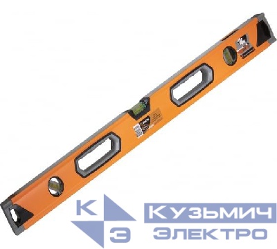 Уровень алюминиевый "Усиленный" 800мм 3 глазка (1 зеркальный) 2 комп.рукоятки Вихрь 73/11/4/11